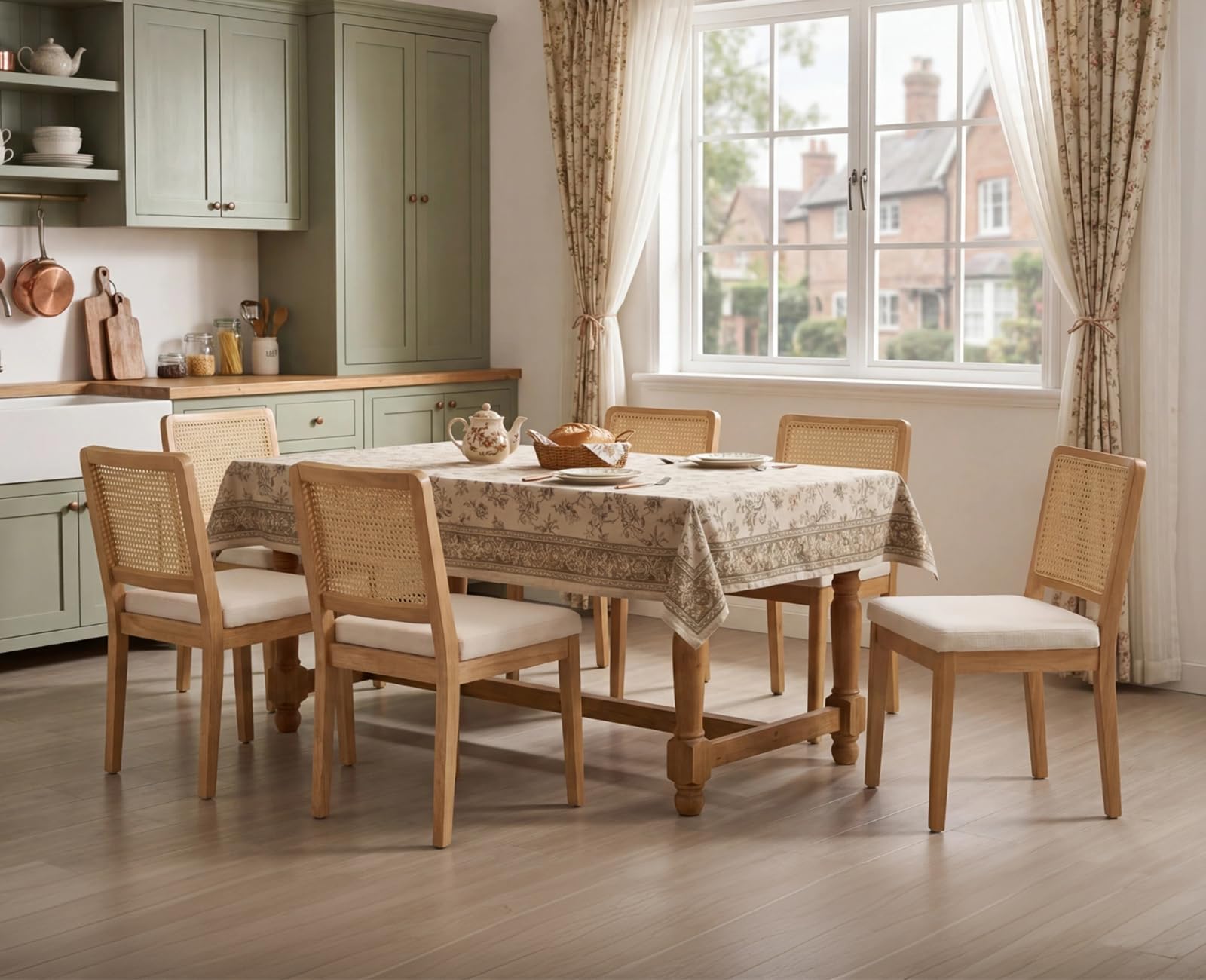 Pack de 2 chaises de salle à manger avec accoudoirs en bois d'acacia Dubai