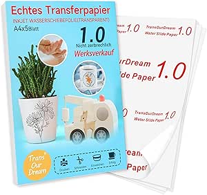 TransOurDream -10 Feuilles x A4 Papier Transfert pour tous types de