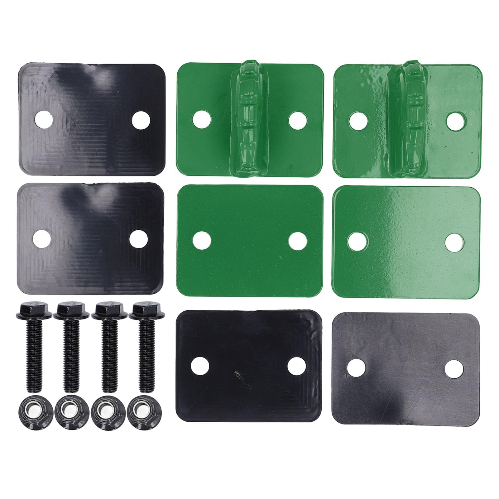 ViaGasaFamido 2 Pack Tractor Bucket Grab Hook Grade Grade 70 Forged Steel Bolt On Grab Hook Tow Hook Mount for Loader, Tractor Bucket (Green)