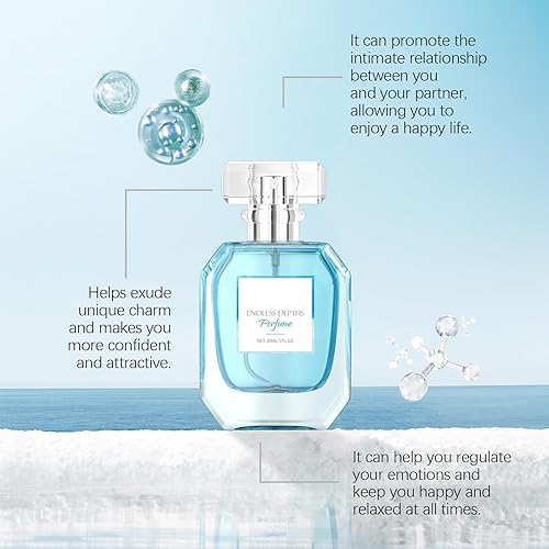 Miniatura 8 de Infinite Deep Sea Perfume  Perfumes de feromonas para hombres  Fragancia fresca del océano fresca y duradera, desata la masculinidad, 1.0 onzas