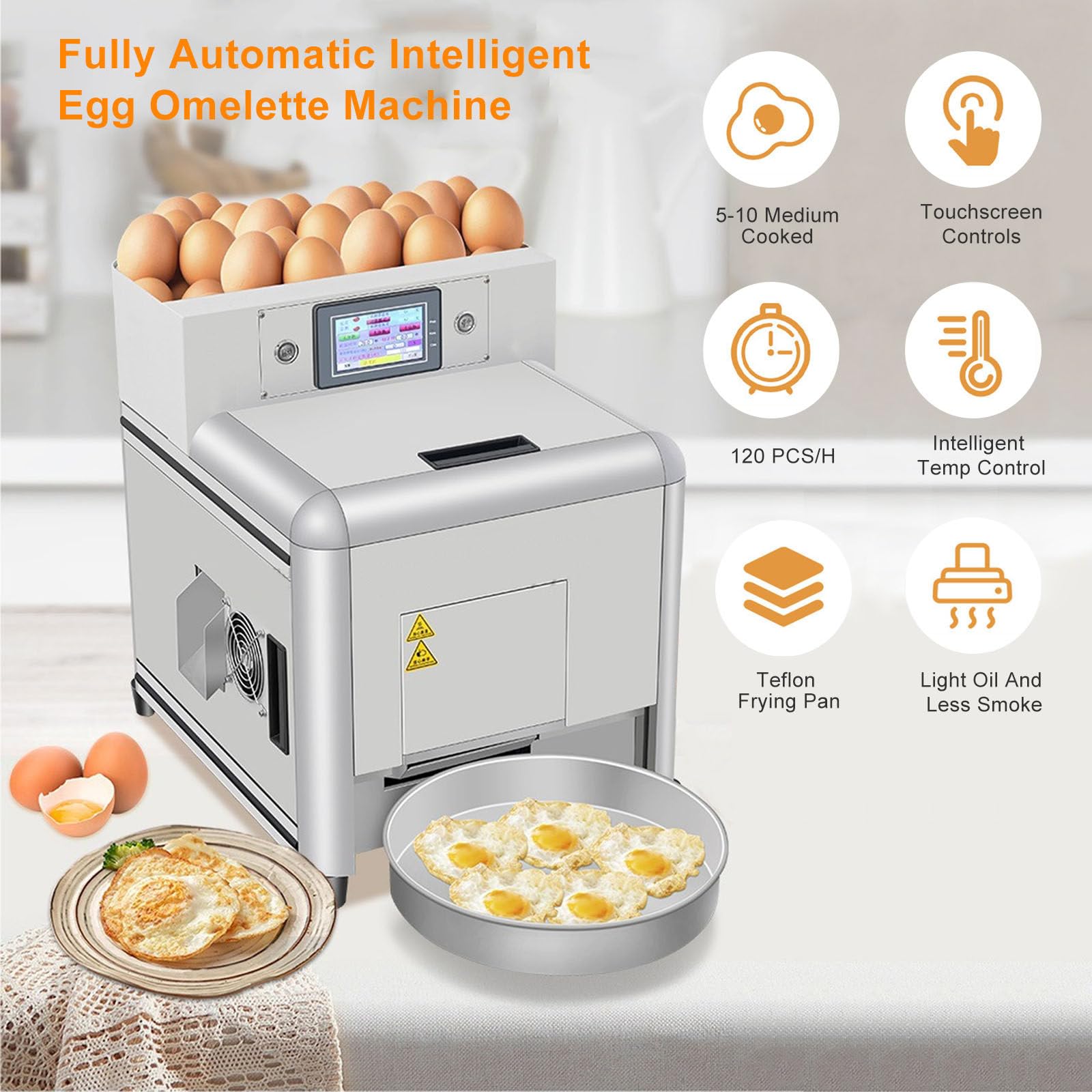 Amazon | 全自動目玉焼きメーカー、業務用半熟卵揚げ機、スマート