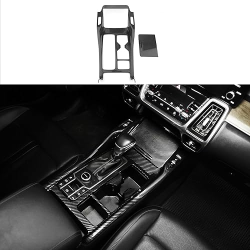Miniatura 3 de Cubierta interior del panel de cambio de marchas de coche estilo fibra de carbono compatible con KIA Sorento MQ4 2021 2022 2023 Accesorios