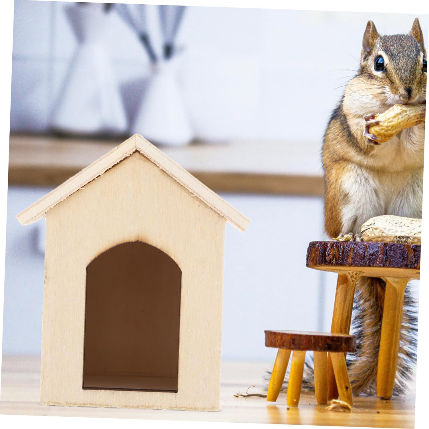 INOOMP 1pc Scale Pet House Decor for Home Photo Props Cute Delicate Mini Pet House Layout for Dollhouse Scenes