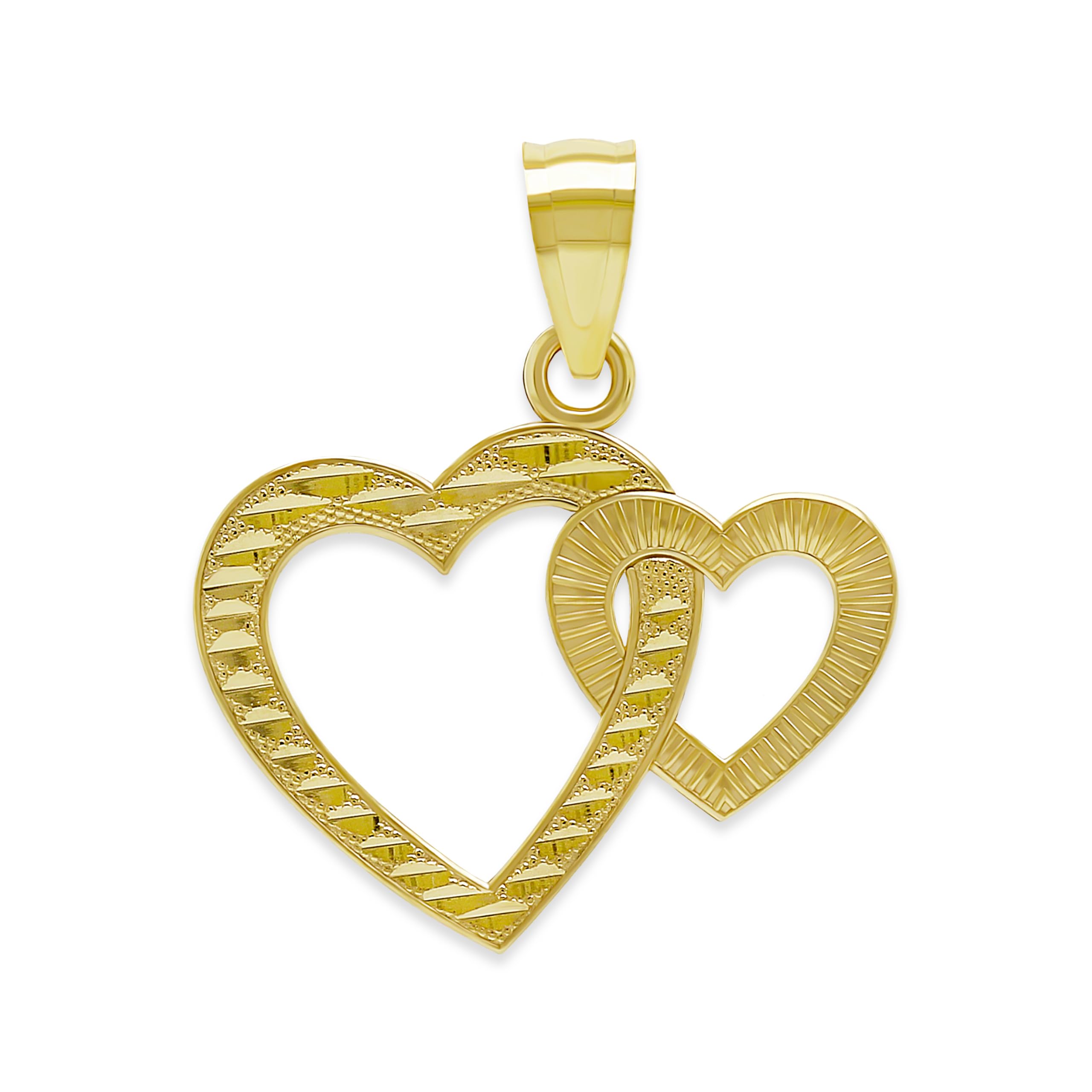 Charm America Double Heart Pendant