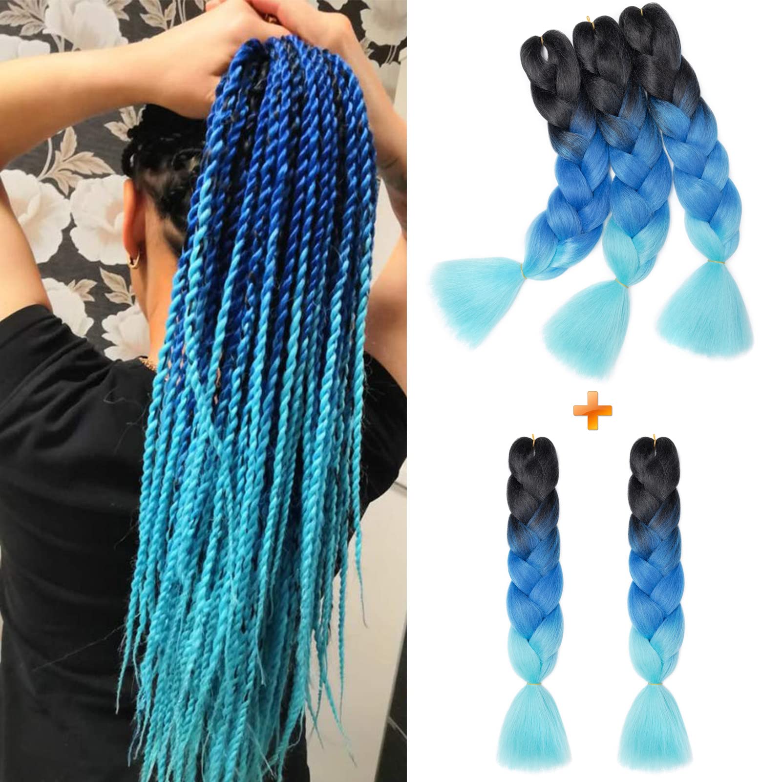 60cm Extensiones de Pelo Trenzas Africanas Castaño Oscuro Extensiones para Trenzas Africanas 1 pcs 100g Kanekalon Pelo para Trenzas Africanas Sintetico Extensiones de Trenzado Cabello Braiding — view 37