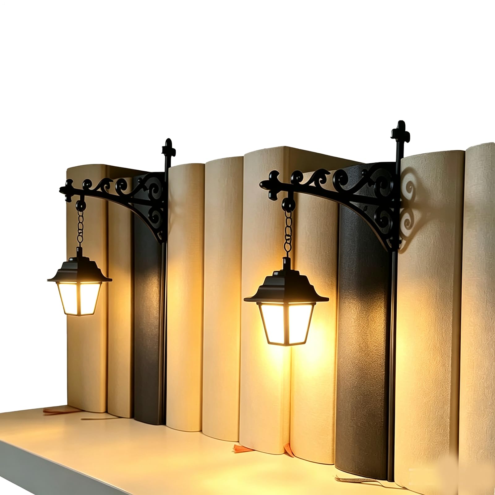 Library Lantern, Decorative Bookshelf Lighting, Reading Nook LED Nightlight