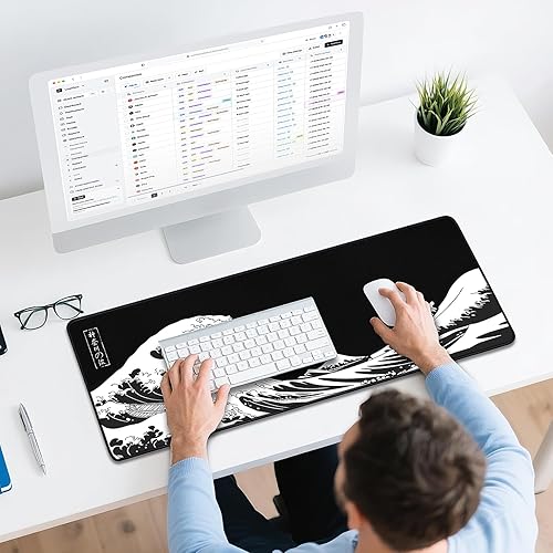 Miniatura 6 de Kanagawa - Alfombrilla de mouse para juegos - Tapete de escritorio para teclado y mouse - Alfombrilla de mouse grande para escritorio, alfombrilla