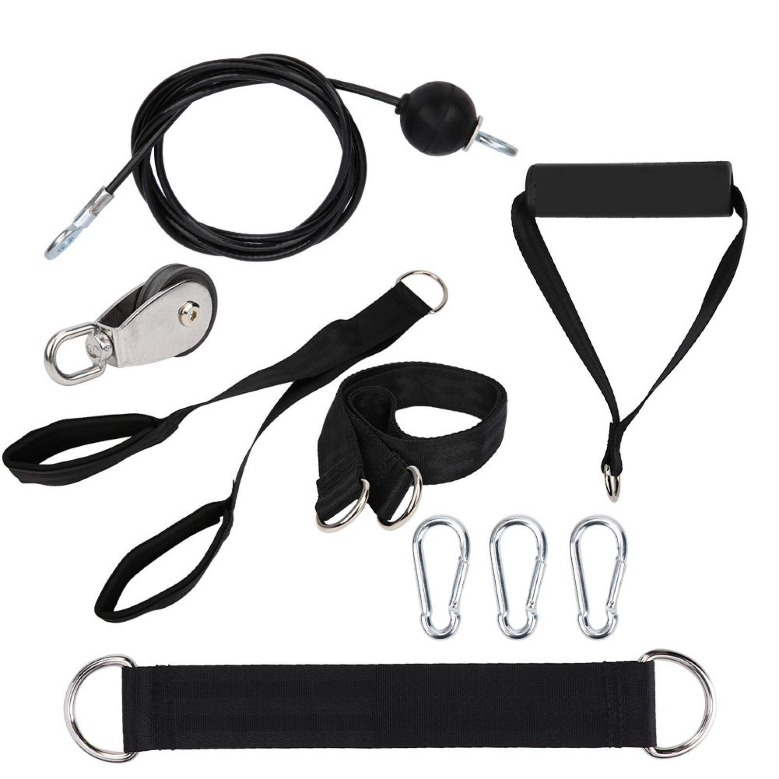 Keenso Cuerda de polea Fitness con Mango de Hebilla para Entrenamiento físico Gimnasio Pilates Yoga Crossover Ejercicio de tríceps