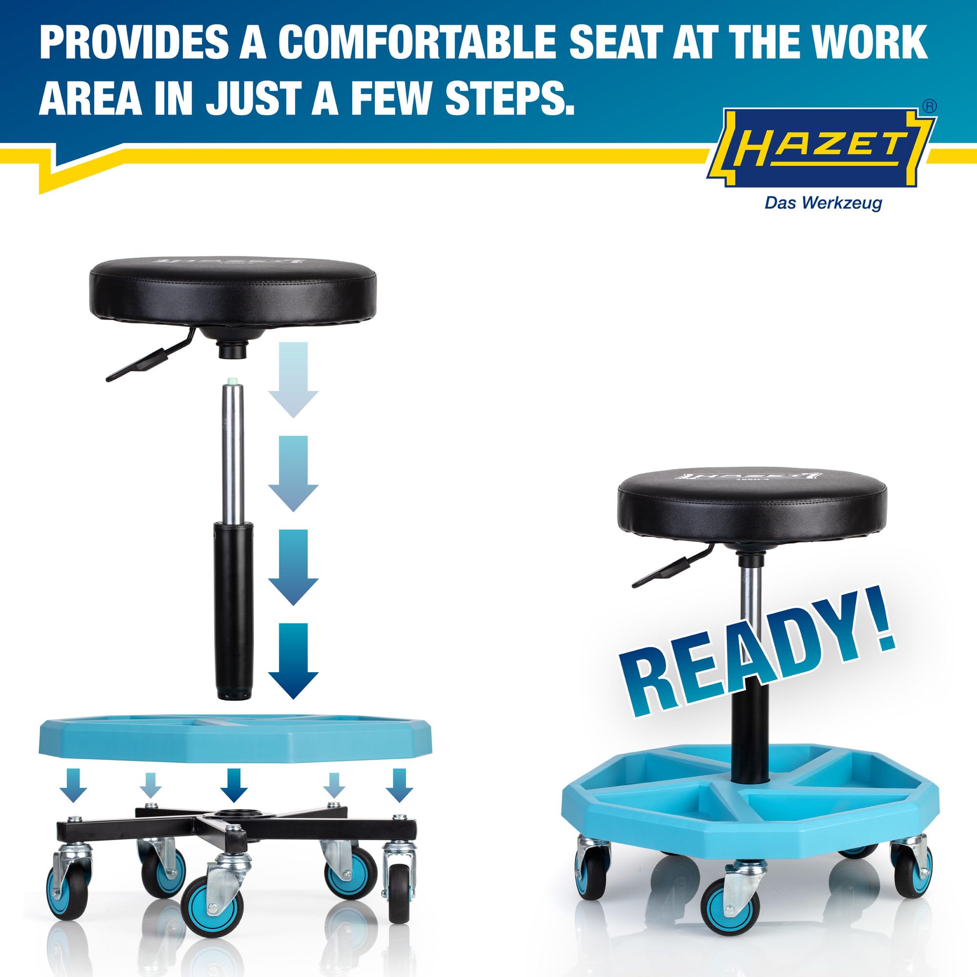 HAZET 195N-4 Taburete de taller
