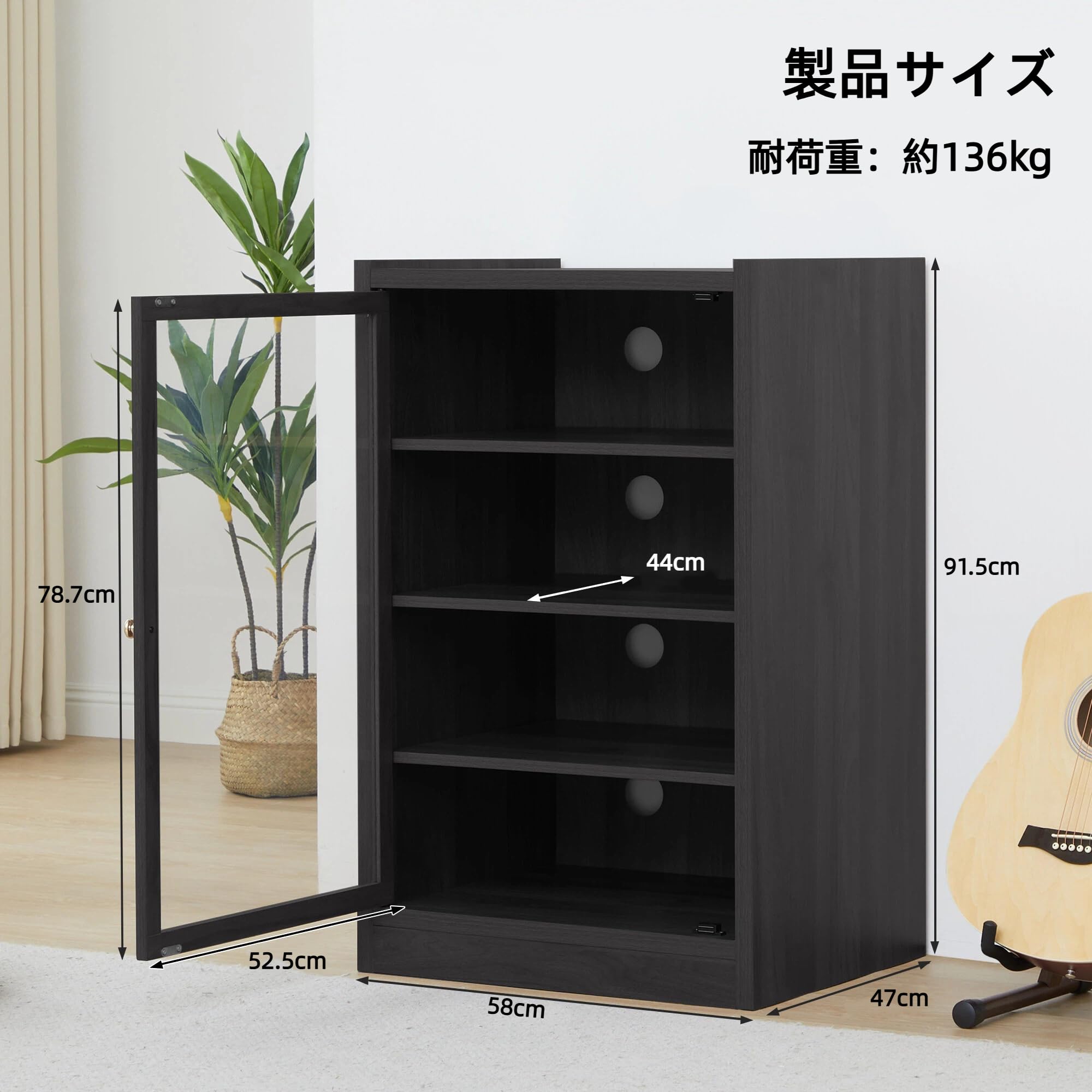 Amazon.co.jp: YAMAKAWAKAGU オーディオラック AVメディアスタンド 扉