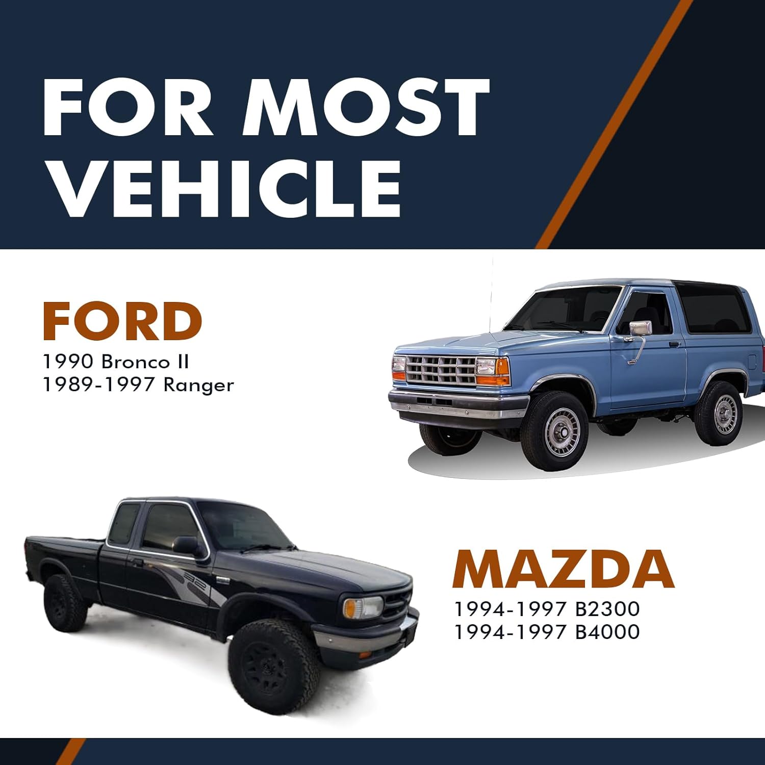 PM Auto Set of 4 Front-Rear Shock Absorber For 1989-1997 Ford Ranger RWD