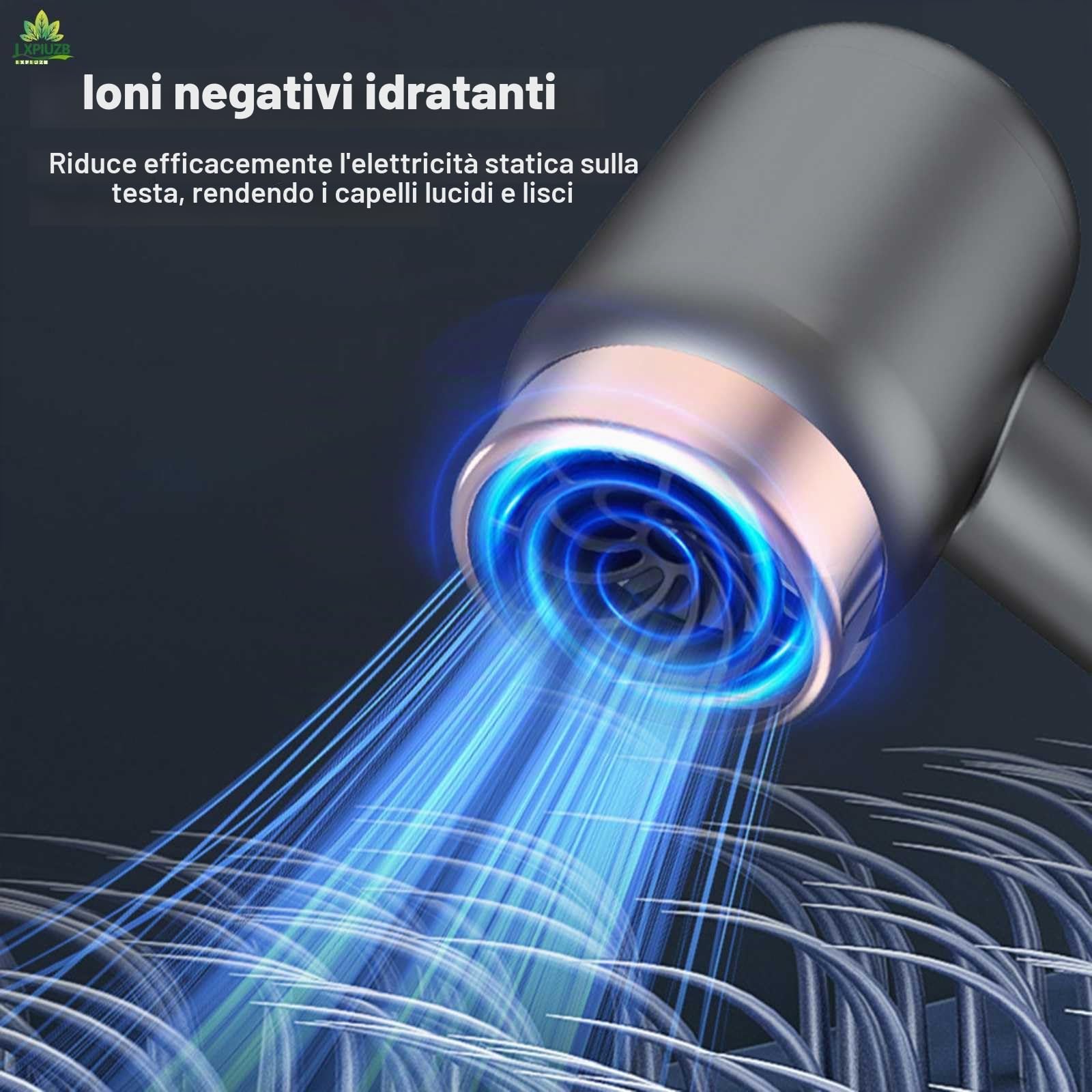 Asciugacapelli Senza Fili, Aria Calda E Fredda A 3 velocità Ricaricabile Phon da Viaggio, Cura dei Capelli A Temperatura Costante 1000w Ioni Negativi Asciugacapelli Professionali