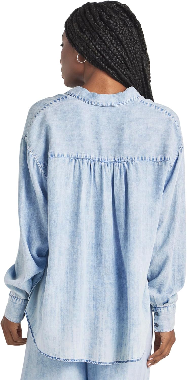Splendid Women's Bleached Indigo Button Down