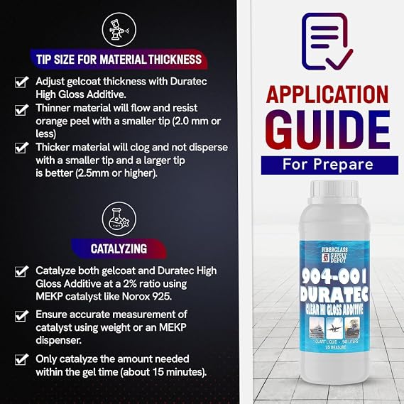 904-001 Duratec Clear Hi-Gloss Additive for Gelcoat (Quart)