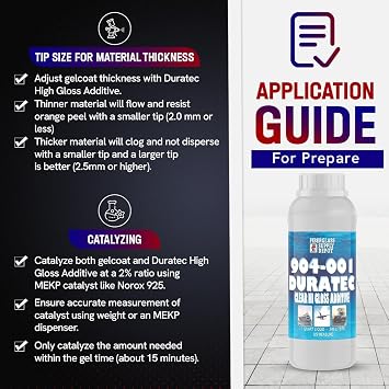 904-001 Duratec Clear Hi-Gloss Additive for Gelcoat (Quart)