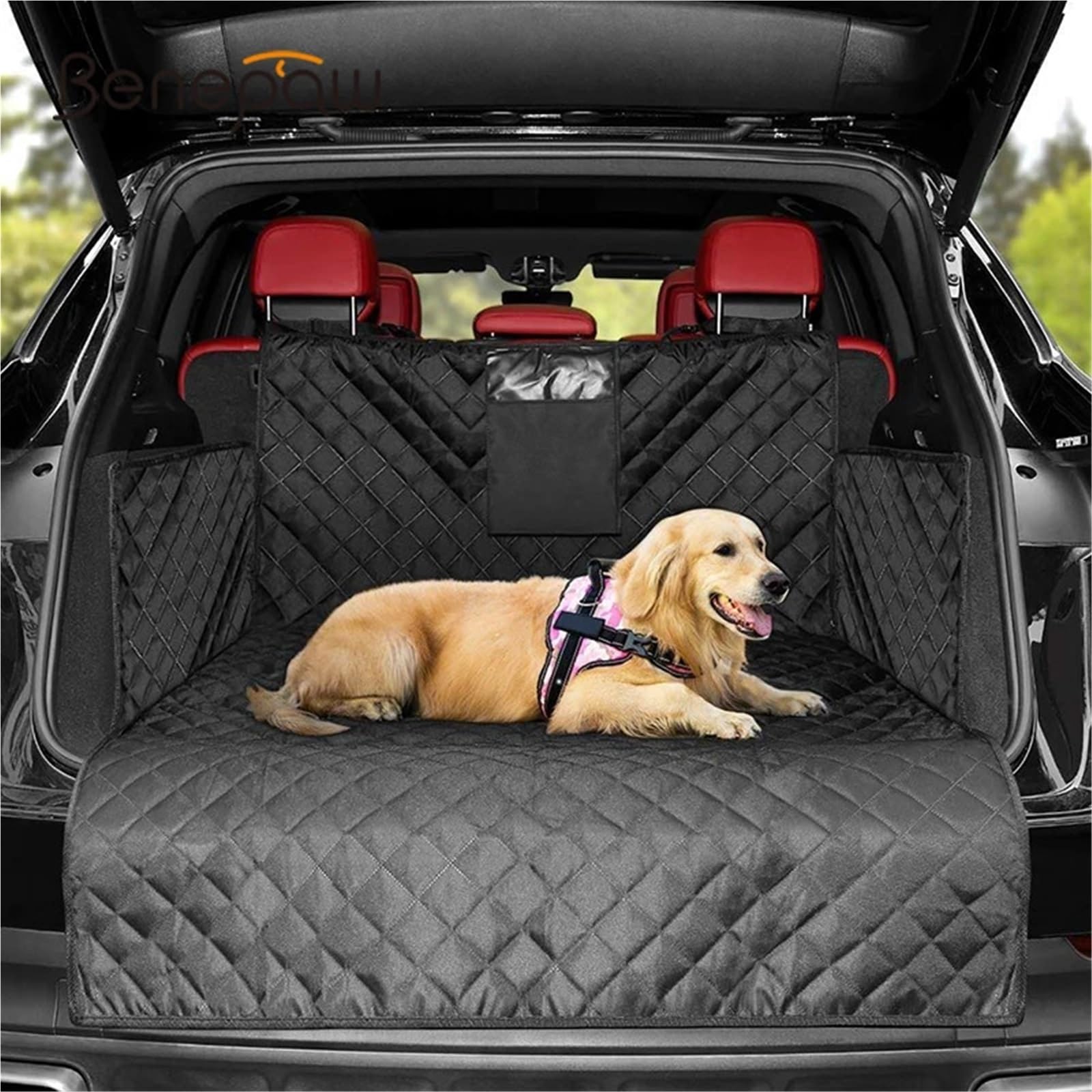 Protector Maletero para Funda para Asiento de Coche para Perro, Resistente al Desgaste, para Maletero de SUV, Impermeable, portátil, Duradera, Protege el vehículo.