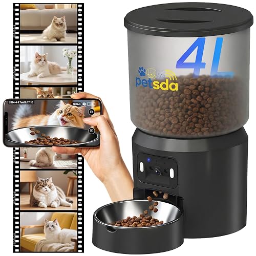 PETSDA Automatic Cat Feeder 2K Camera product photo (Automatic Feeders & Fountains) — ScooterReviewPro review