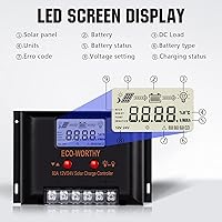 Vista 5 de ECO-WORTHY Kit de panel solar de 400 vatios y 12 voltios fuera de la red con 4 paneles solares de 100 W + controlador de carga de 60 A + accesorios