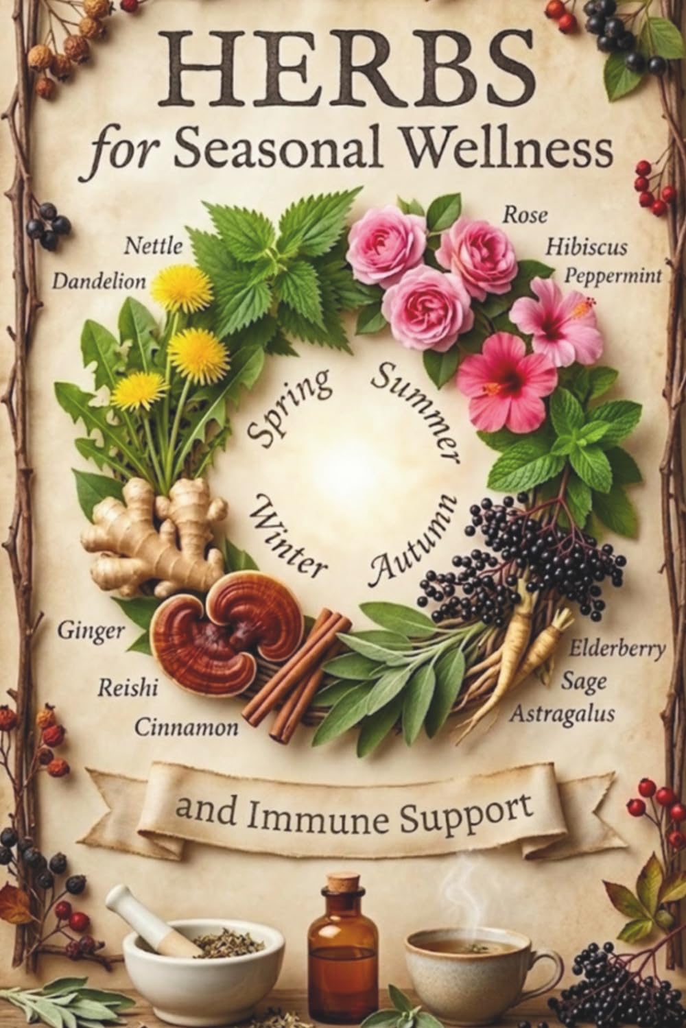 Herbs for Seasonal Wellness and Immune Support (The Natural Healing Flow Herbal Series)