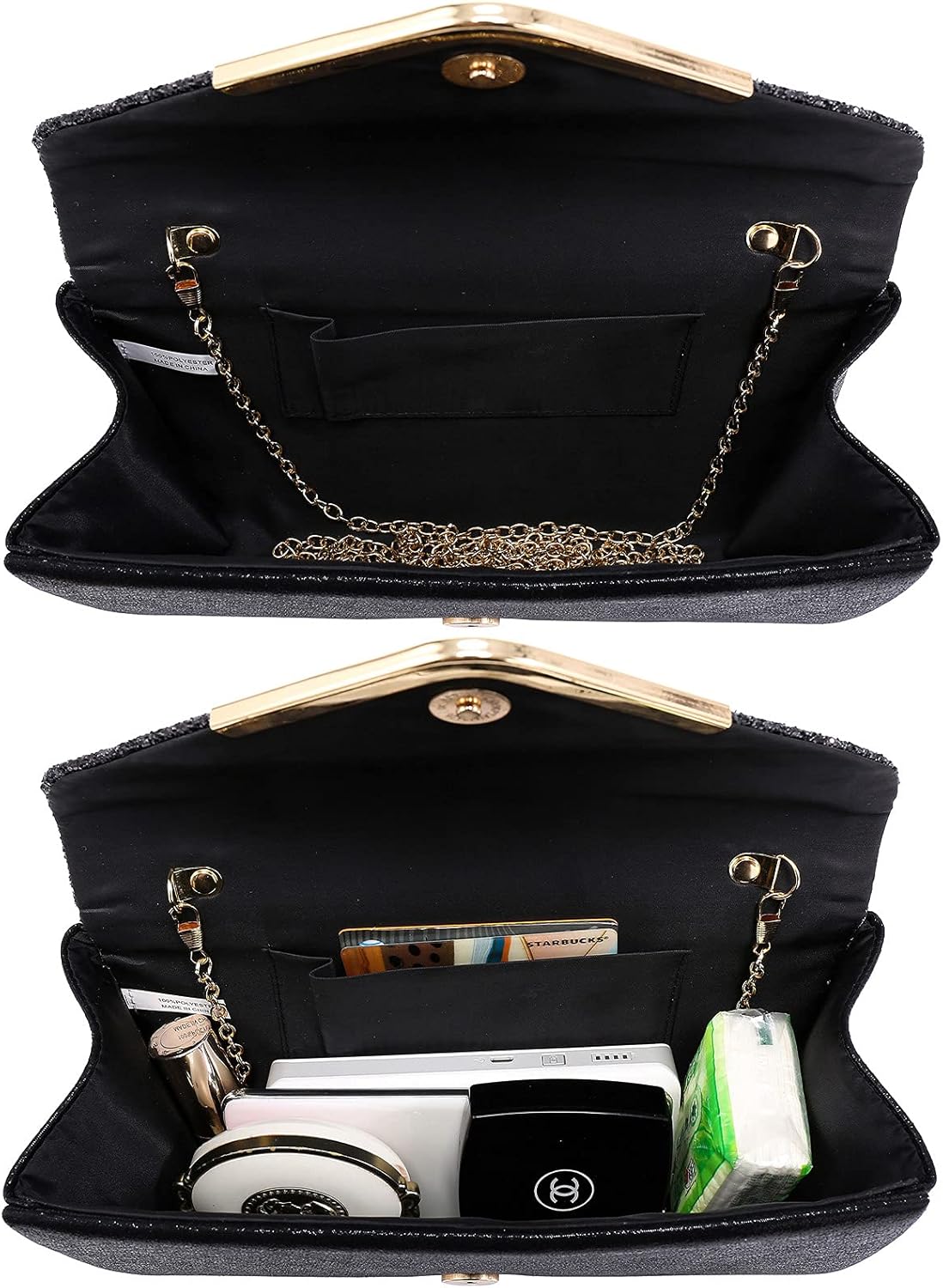 Dasein Women Evening Bags Formal Clutch Purses for Wedding Party Prom Handbags with Shoulder Strap and Glitter Flap | Formal, Wedding Party, Prom, with Shoulder Strap, Glitter Flap, Formal - Image 6