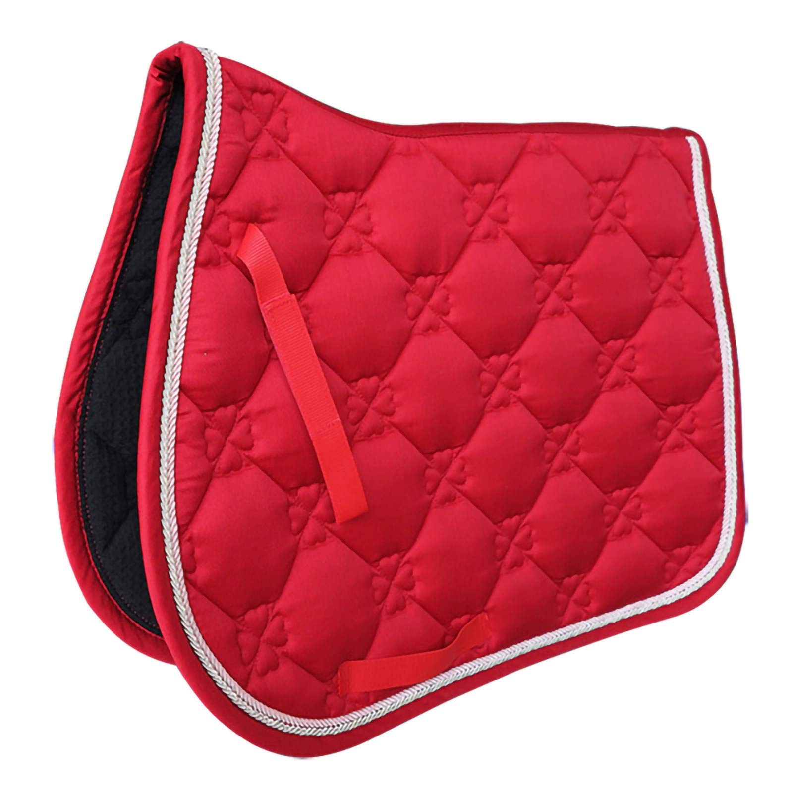 KNBCOP Horse Riding Showing Saddle Pad Cotton Quilted Breathable Sweat Absorbing Saddle Cloth Horse Riding Pad Machine Washable,Red