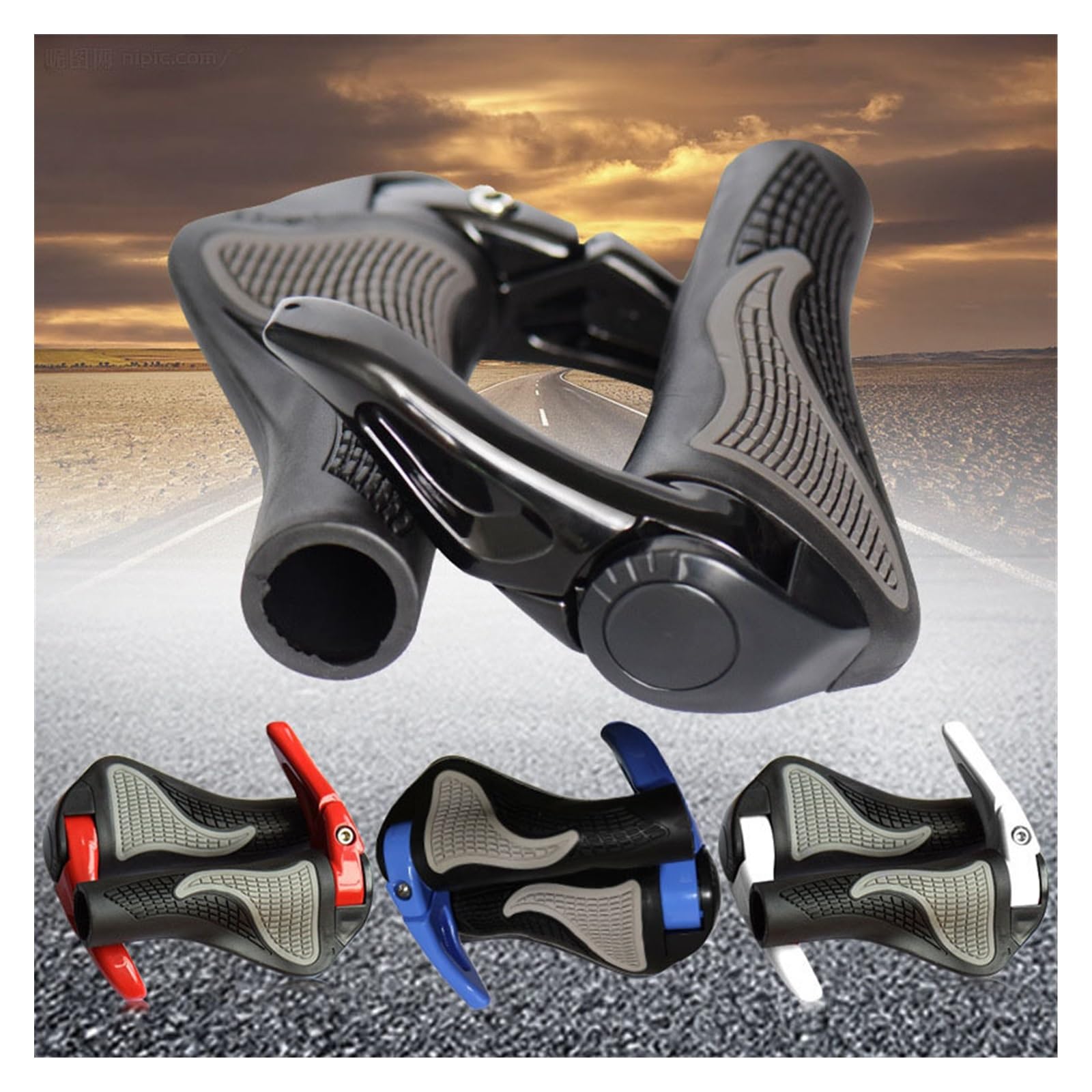 Uchwyty do uchwytów rowerowych Chwyty Rowerowe MTB Antypoślizgowe Ergonomiczne Chwyty Rowerowe Końcówki Kierownicy Rowerowej Kierownice Gumowe Części Rowerowe Chwyty Rowerowe Akcesoria Rowerowe Ergono