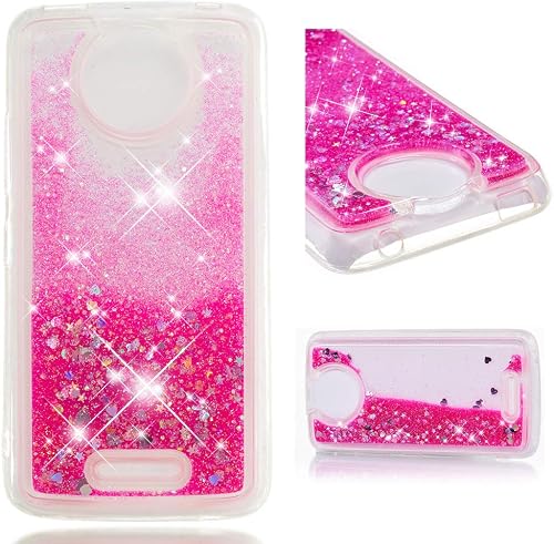 Jieheng Motorola MOTO PLUS HA lle  Glitzer Bling Bumper Liquid TPU Case Cover FlA ssig Treibsand Transparent Silikon HandyhA llen fA r Handy HA llen fA r Motorola MOTO PLUS