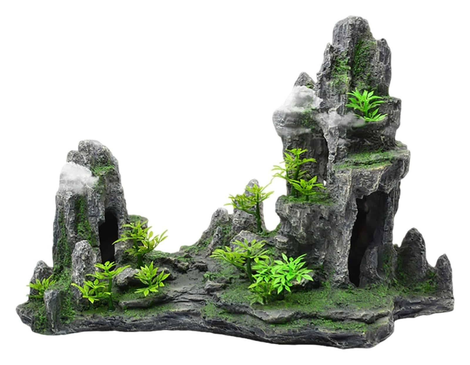 Akwarium Widok Góry Mech Drzewo Skała Jaskinia Ozdoba Akwarium Krajobraz Dekoracja Akwarium Drzewko Bonsai Roślina Dekoracje Akwarium(B)