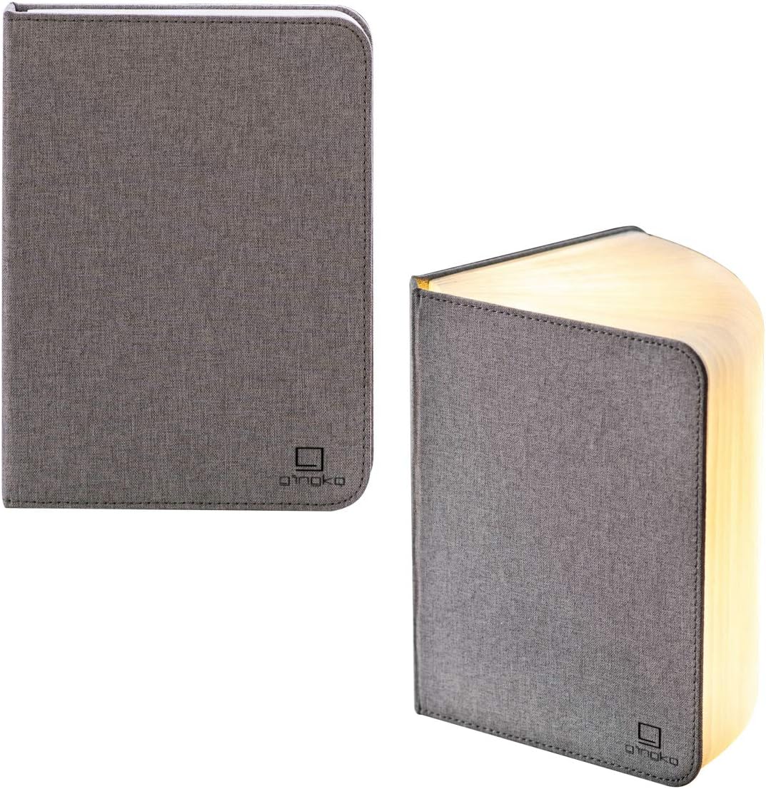 Gingko Smart Booklight- Linen Urban Grey