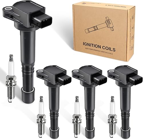 Miniatura 12 de 4 piezas de bobina de ignición y bujía compatible con Toyota Corolla Matrix Pontiac Vibe 1.8L L4 2000 2001 2002 2003 2004 2005 2006 2007 2008