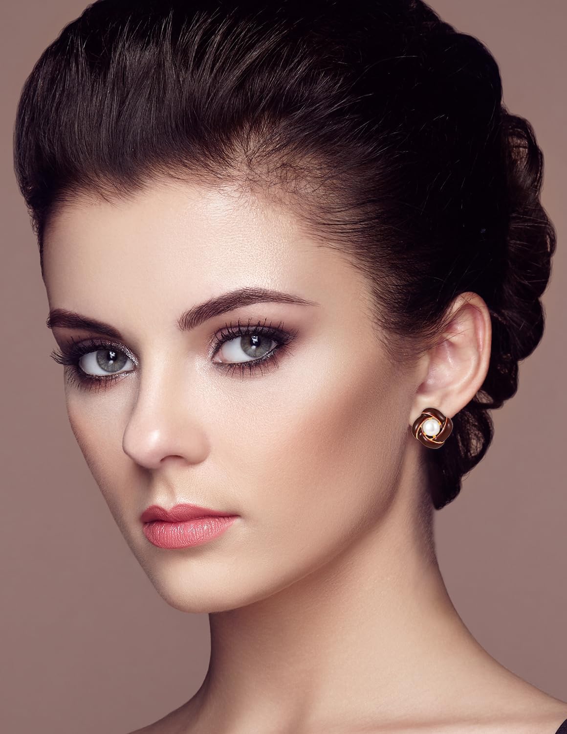 14k Gold Plated Pearl Stud Earrings for Women Jewelry - Image 2