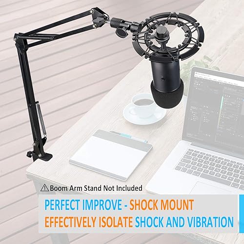 Vista 91 de YOUSHARES Soporte de brazo de brazo de micrófono para FIFINE K688, AM8, A6T, T669, Shure SM7B/MV7+/MV6, brazo de tijera ajustable con gestión