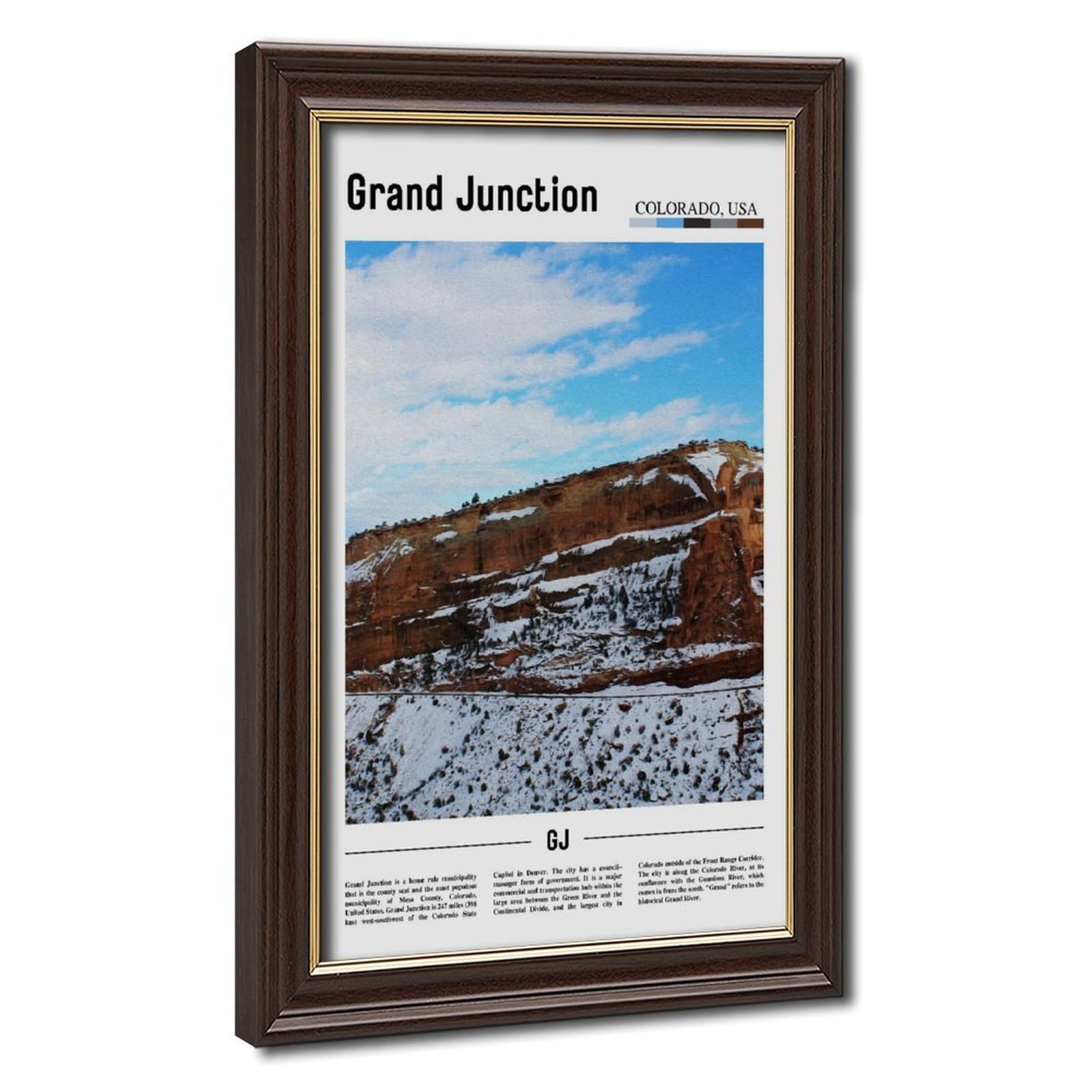 Wcyb Mokume Gane Frame Grand Junction Colorado The United States Of America Scenery Travel Prints Posters Canvas Deco Paintings Wall Art For Office Living Room Hangable Fram