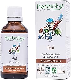 Herbiolys | Organic Bud Macerate | Mistletoe (Viscum album) | Cardiovascular & Purification | Organic Gemmotherapy | 50 ml