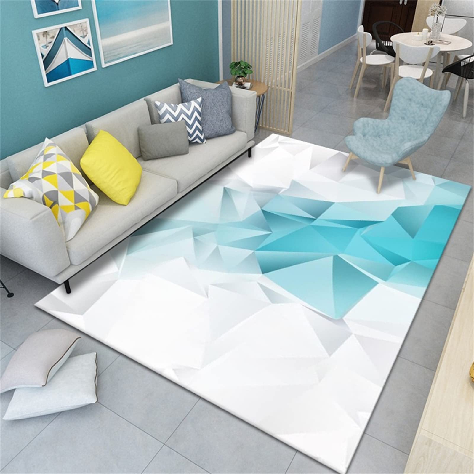 Tapis long couloir blanc anti-taches pour espaces dynamiques