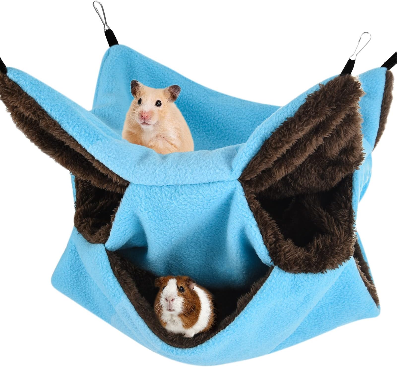 XINRUI 3 Tier Ferret Rat Hammock,Guinea Pig Cage Accessories,11.8x11.8Inches,Pet