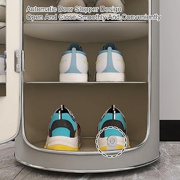 360 Shoe Rack, Rotating Shoe Rack Tower, Rotating Shoe Cabinet, Space-Saving Spinning Shoe Rack, Shoe Cabinet for Entryway, for Living Room, Entryway, Hallway