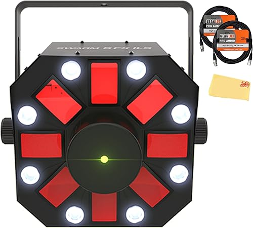 Miniatura 8 de Chauvet DJ Wash FX 2 Quad-Color RGB+UV - Paquete de luces de lavado multiusos con 2 cables DMX y paño de pulido Austin Bazaar