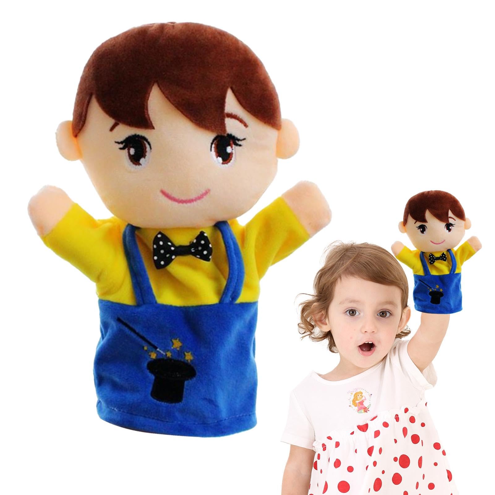 Toyvian Burattino Mano A Forma Di Orso | Peluche Morbido 25 Cm, Giocattolo Interattivo Per Bambini, Per Storytelling E Giochi Di Ruolo