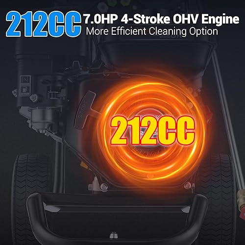 Miniatura 6 de Lavadora a presión a gas 4200 PSI Lavadora a gas 4.0 GPM 212CC Lavadora de alta presión comercial, con pistola rociadora y varita de extensión, 5