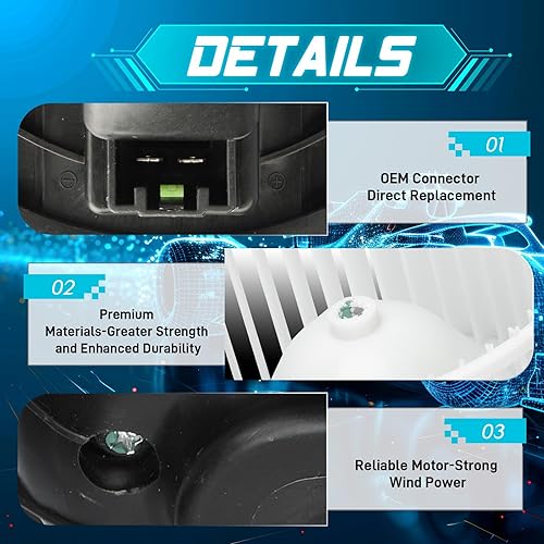 Miniatura 3 de IRONTEK 700237 Motor de ventilador delantero HVAC con jaula de ventilador para Ford Expedition 2009-2017, 2009-2014 para Ford F-150, 2009-2017 para