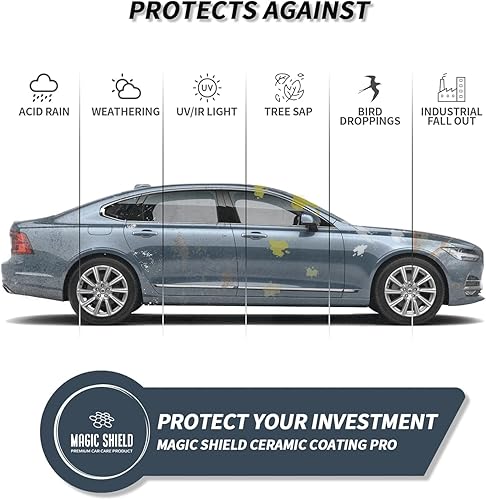 Miniatura 3 de Magic Shield Revestimiento de cerámica PRO 10H  Autorreparable  Larga duración para 2 coches +  Protección avanzada de SiO2  Fácil aplicación