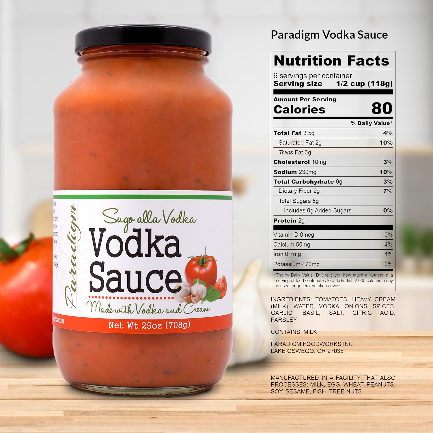 Amazon.com : Paradigm Foodworks Vodka Sauce, 25 Ounce : Grocery