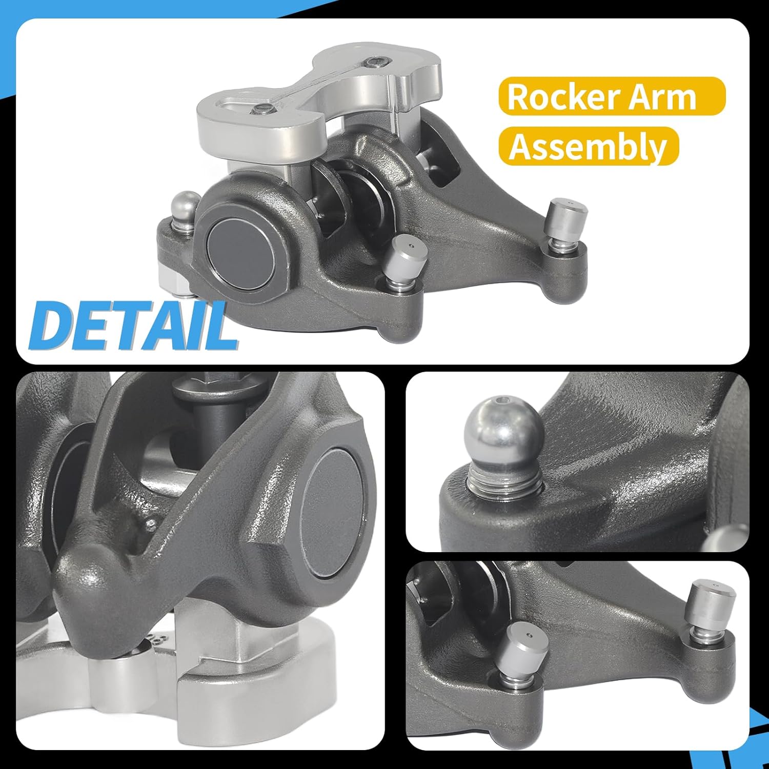 Rocker Arm Assembly Steel Isolators Compatible with 1999-2018 Dodge Ram 2500 3500 4500 5500 5.9 6.7 DIESEL Cummins Rocker Arms 3941928 4995602 4995603 4995605 4928698