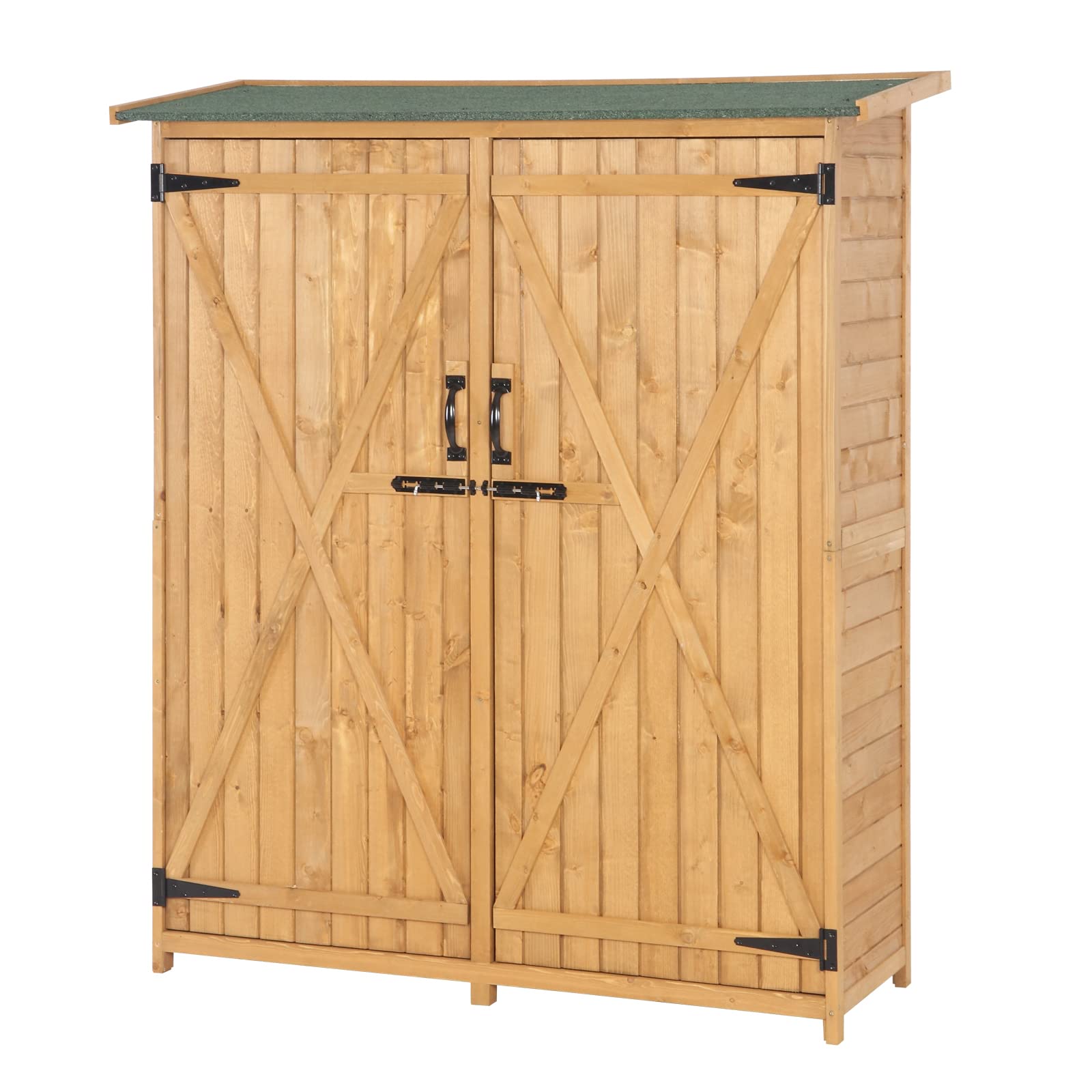 Buy VINGLI Upgraded Outdoor Wooden Storage Shed, Extra Large Garden