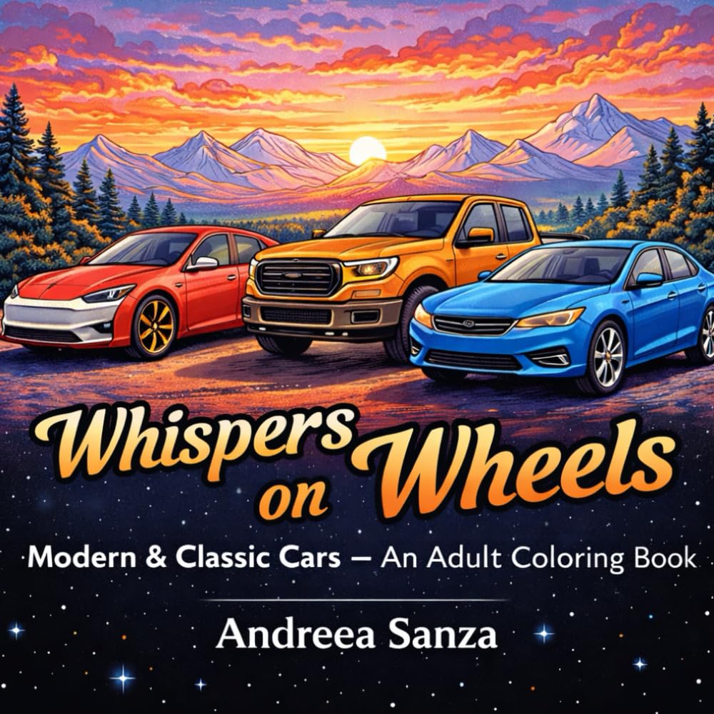 Whispers on Wheels (Quiet Whispers – A Coloring Book Series for Grownups)