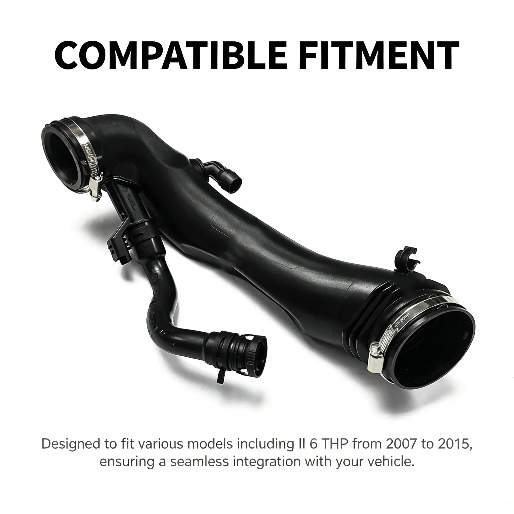 Tubo de admisión de turbocompresor para 207 208 508 3008 C5 DS4 DS5 RCZ 1.6 THP, reemplazo de manguera de entrada de aire turbo OEM 1440S4 9811909980, componente de motor de plástico negro