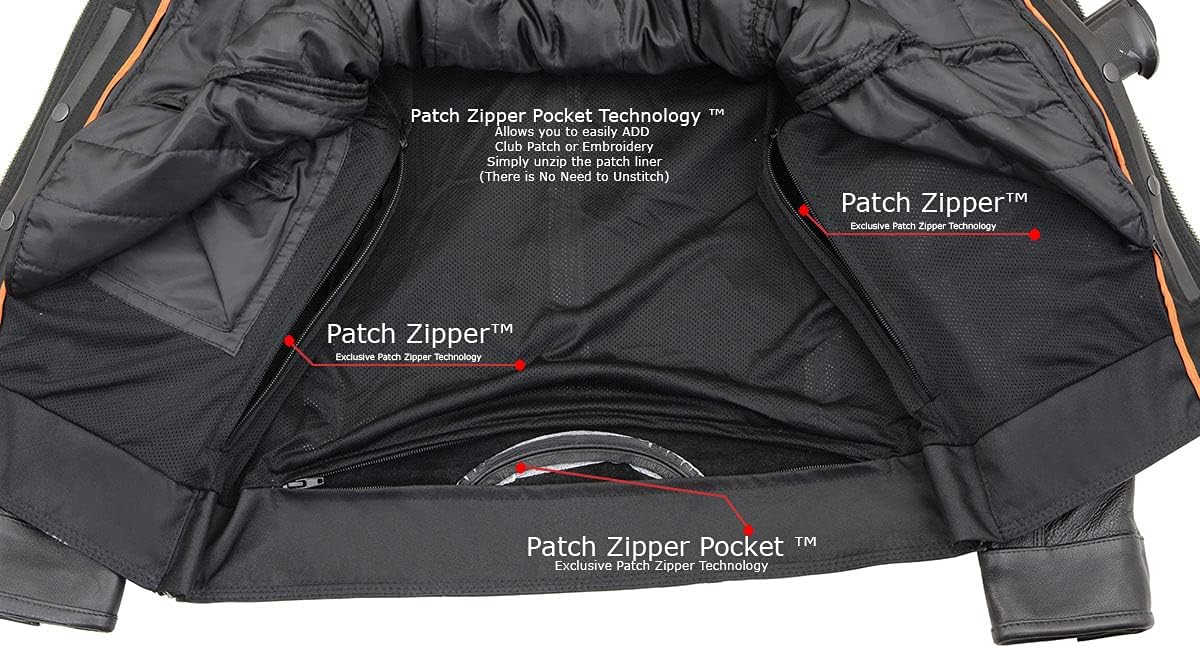 Milwaukee Leather Men's Classic Premium Leather Motorcycle Jacket with COOL-TEC Climate Control Treatement - Image 5