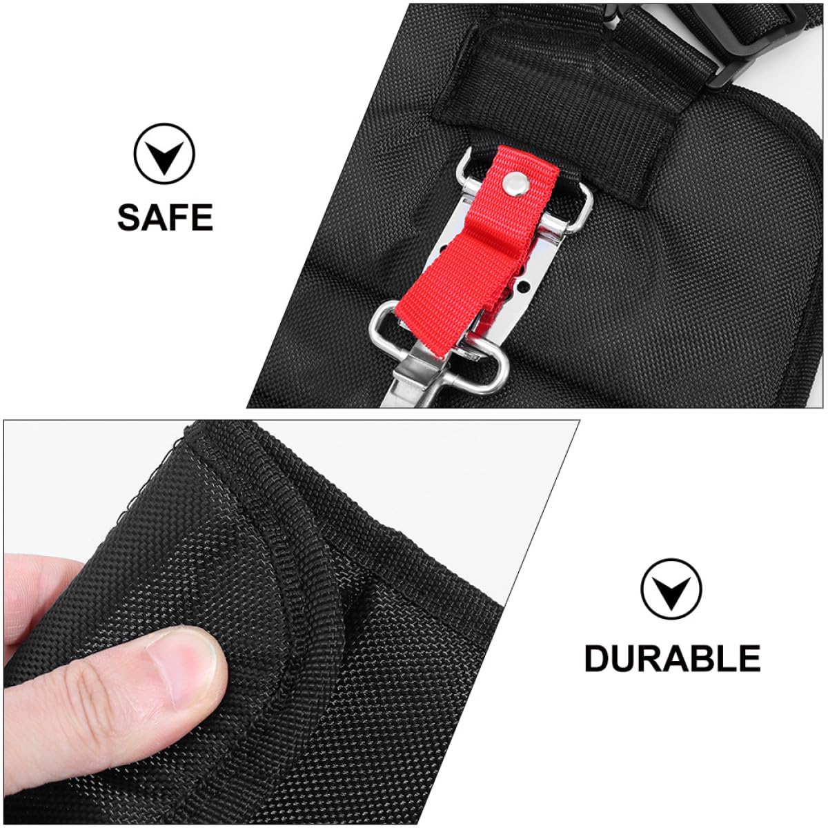 SUPVOX Hombro para Desbrozadora, Arnés Doble 2 Piezas Negro | Tejido y Acero Inoxidable, para Trimmers Cutters, Uso al Segar el Césped