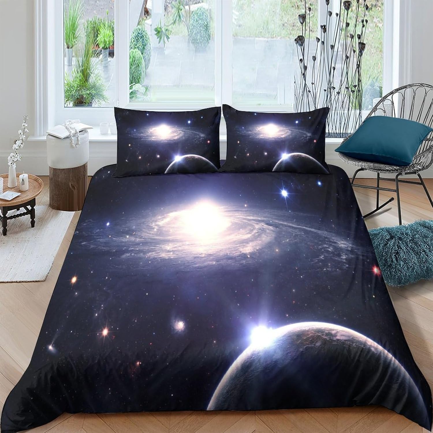Housse de couette microfibre ciel étoilé pour transformer votre chambre en cosmos